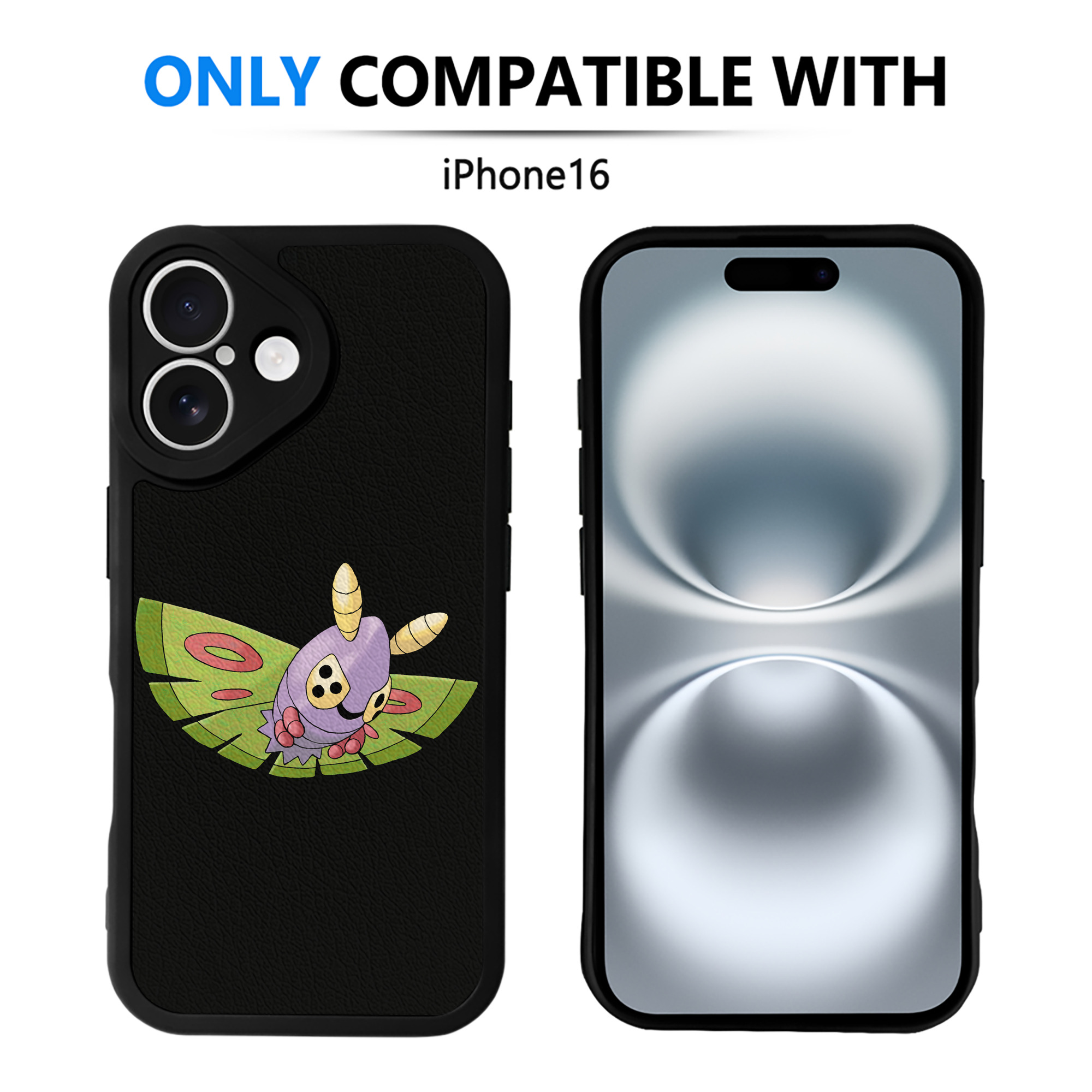 （画像用） ポケットモンスター Pokémon 【iPhone 16シリーズ対応】シリコンスマホケース（レザー調） 材質：シリコン